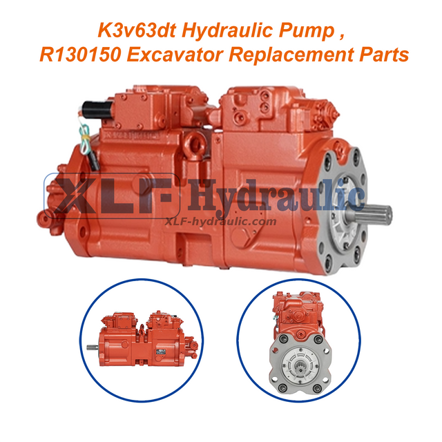 K3v63dt Hydraulic triplex piston pump for R130 And 150 Excavator Replacement Parts
