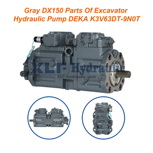 Gray DX150 Parts Of Excavator Hydraulic Pump DEKA K3V63DT-9N0T duplex piston pump