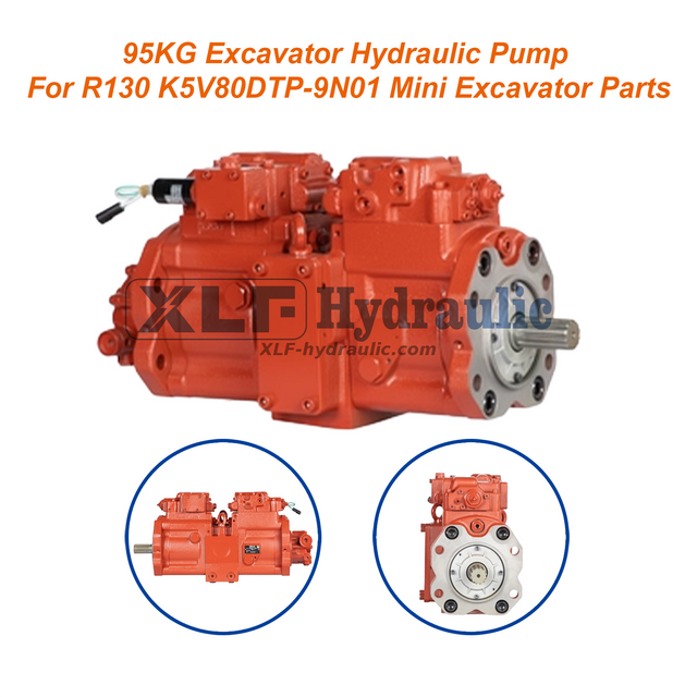 K5V80DTP-9N05 And 9N01 95KG Hydraulic Piston Pump Excavator Hydraulic Pump For R130 Mini Excavator Parts